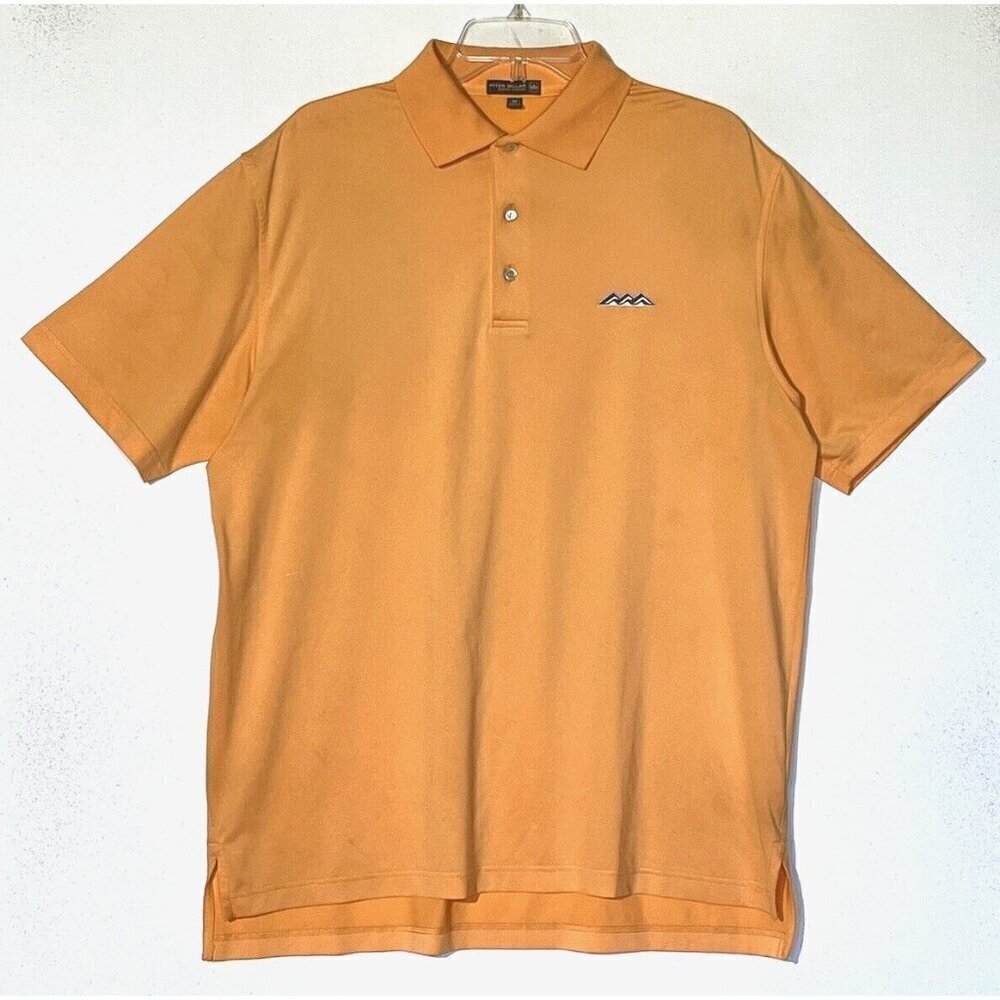 Peter Millar Summer Comfort Orange Short Sleeve Golf Polo Shirt Top